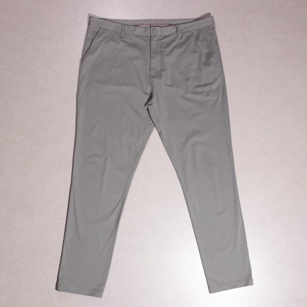 Rhone Commuter Performance Stretch Quick Dry Chino Pants Golf Gray Men's 40x33